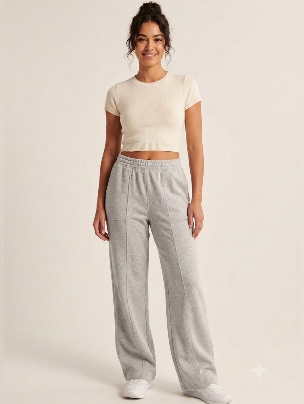 Aerie Light Gray Fleece Joggers
